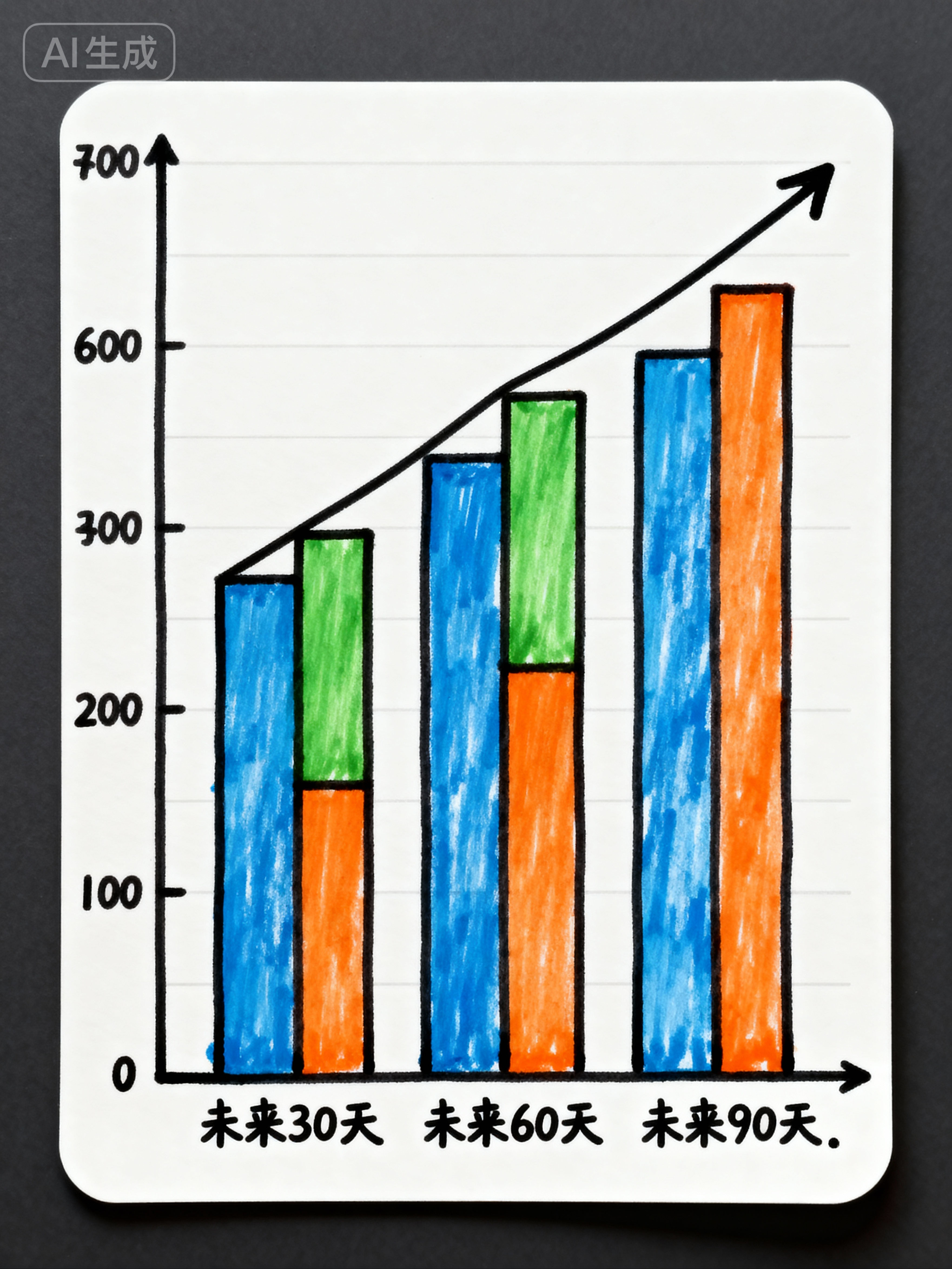 清晰的现金流增长图