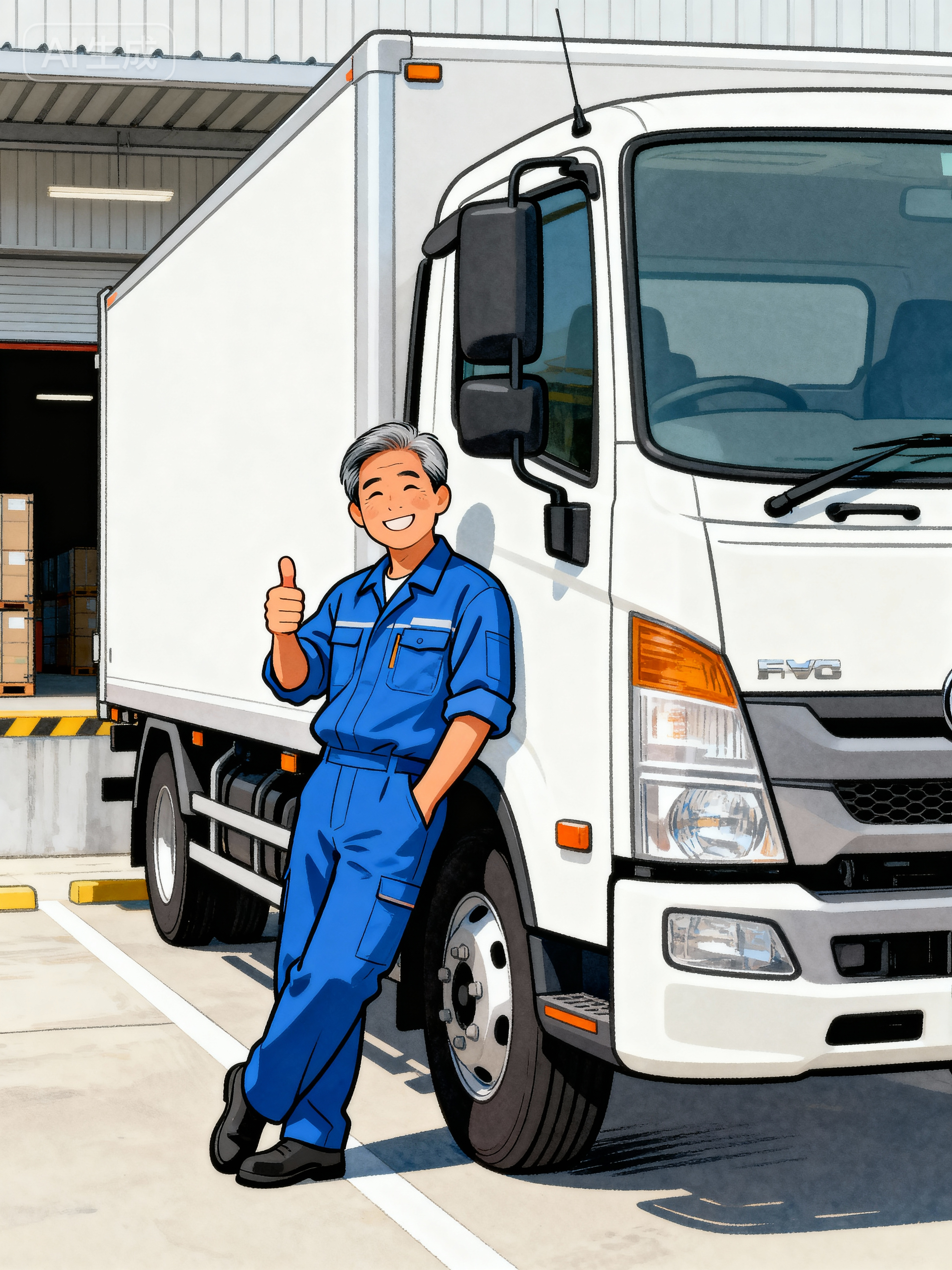 竖起大拇指的司机